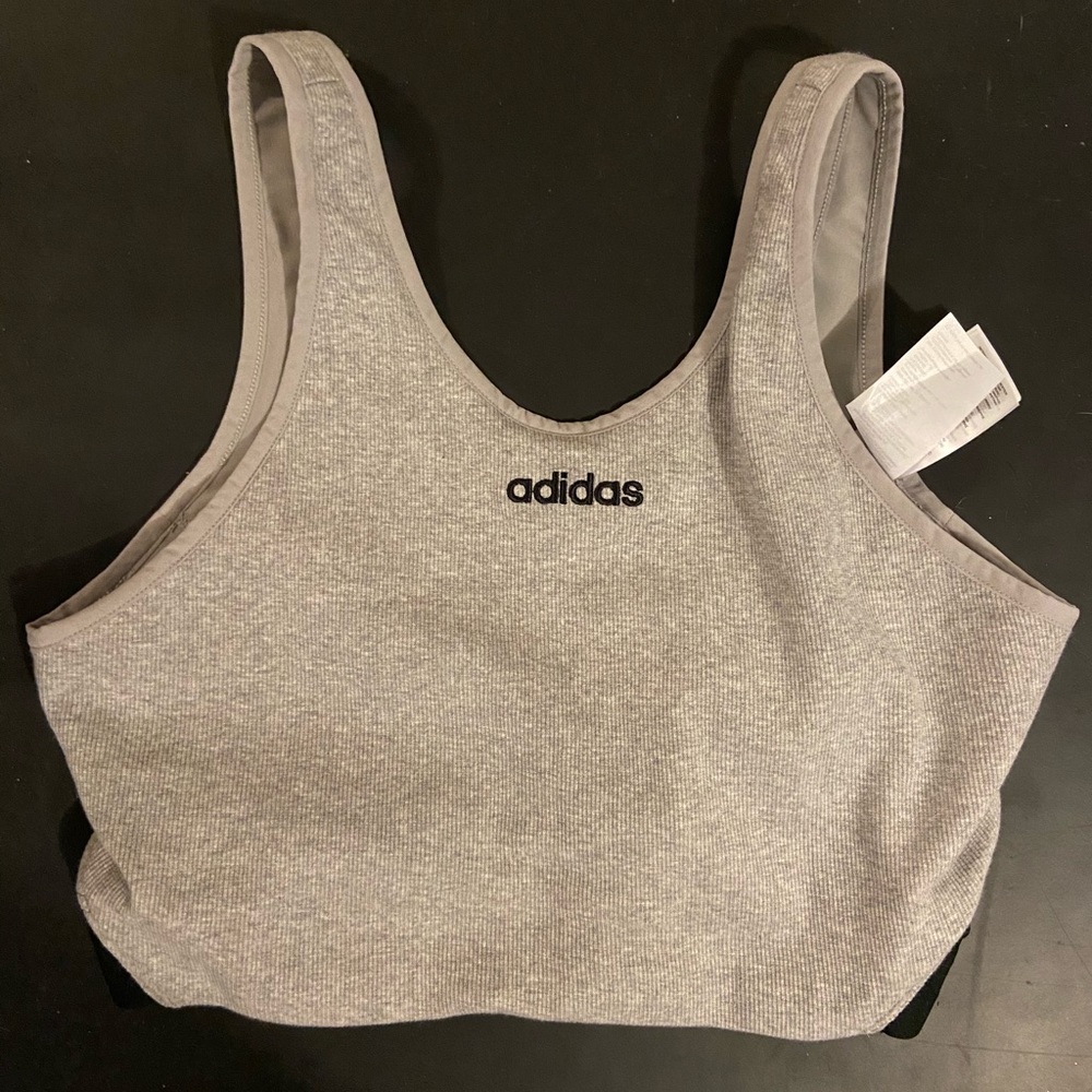 NWT Adidas Cutout Cropped Tank Sz L